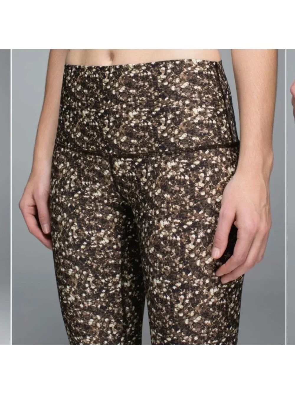 Lululemon Shine Tight (Roll Down) Shimmy Shimmer Multi like new